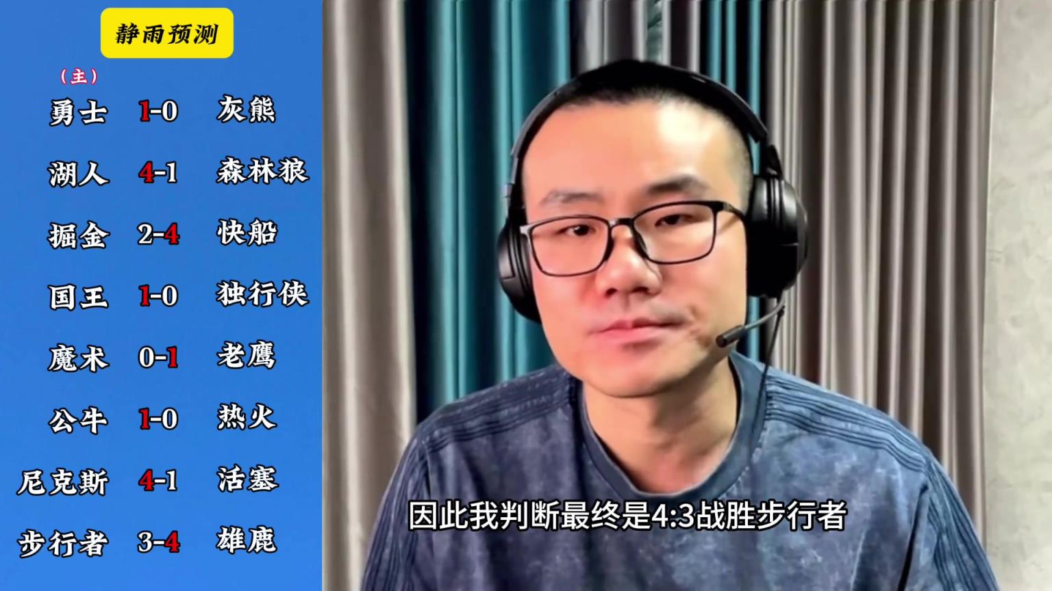 你同意嗎？靜雨對(duì)東西部季后賽球隊(duì)的預(yù)測(cè)：勇贏(yíng)熊 湖船尼鹿晉級(jí)
